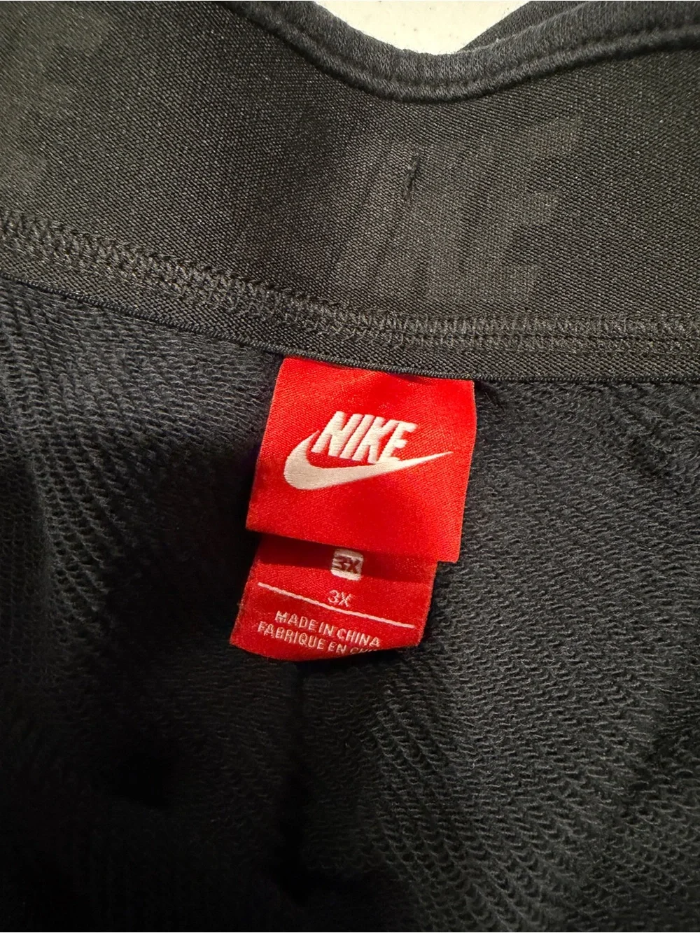 Nike Black Men's Fleece Jogger Pants with Logo Patch